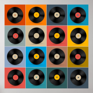 Póster Álbum, disco de vinilo, poster de la música