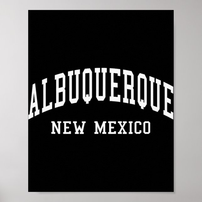 Póster Albuquerque - New Mexico - Throwback Design - Clic (Frente)