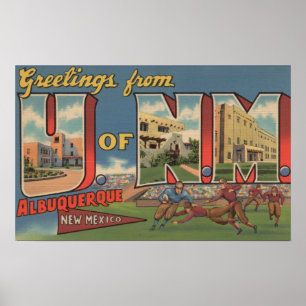 Póster Albuquerque, New Mexico - University of NM