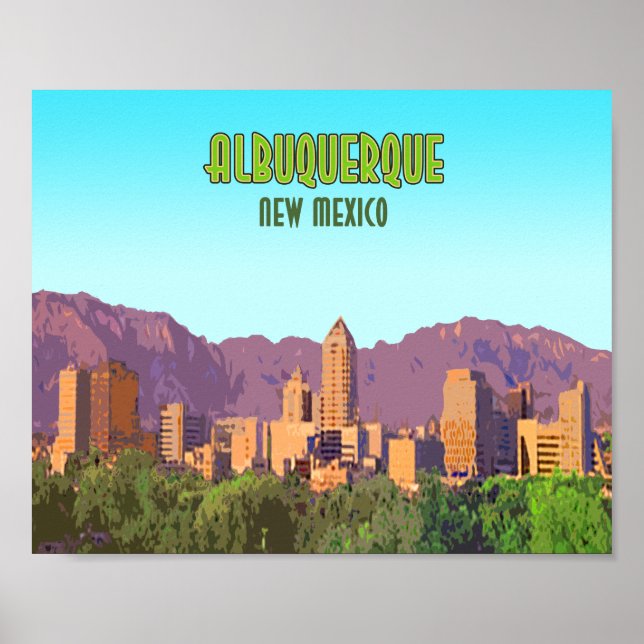 Póster Albuquerque New Mexico Vintage (Frente)