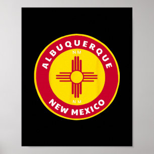 Póster Albuquerque Nuevo México Nm Zia Bandera Orgullo Dg