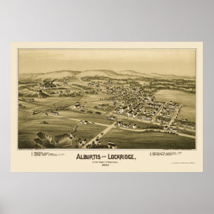 Póster Alburtis y Lockridge, Mapa Panorámico de la Autori