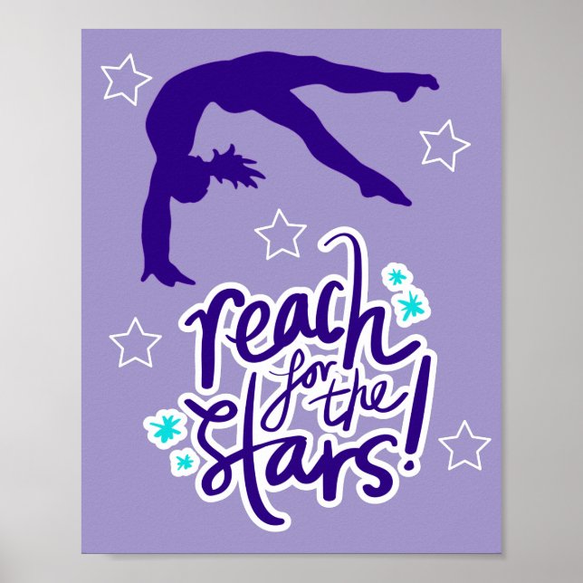 Póster Alcance para la Gimnasia de las Estrellas tambalea (Frente)