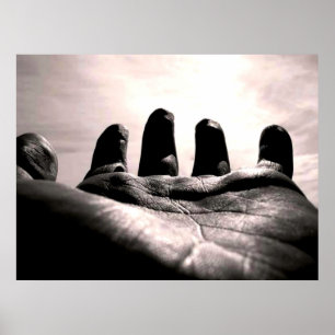 Póster Alcanzar el espiritual de la mano curando el amor