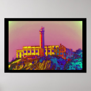 Póster Alcatraz psicodélico