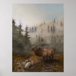 Póster alce 12x16