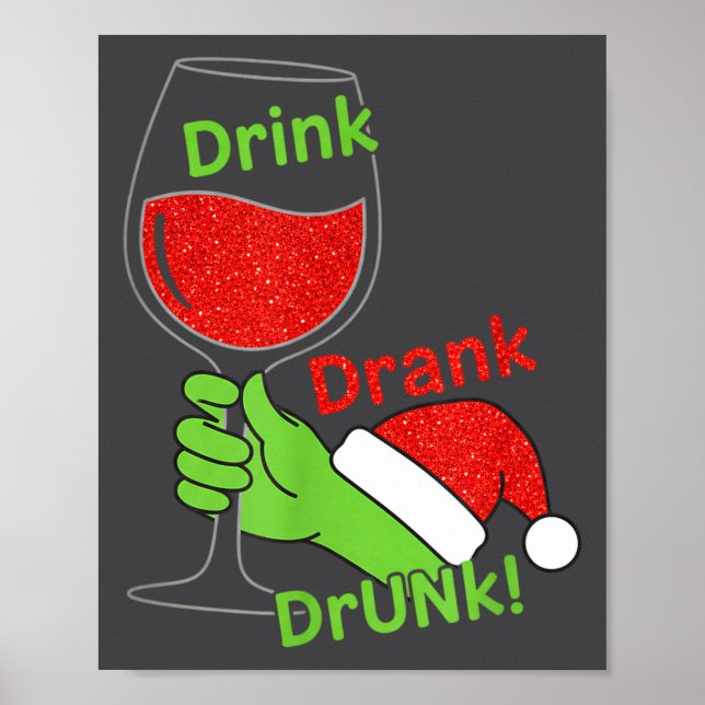 Póster Alcohol &amp; Tails Drink Drank Drunk! Funny Chris (Frente)