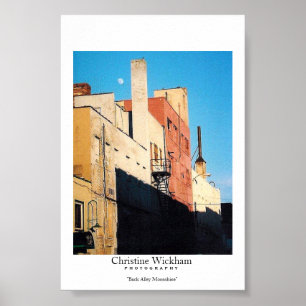 Póster alcohol ilegal trasero del callejón