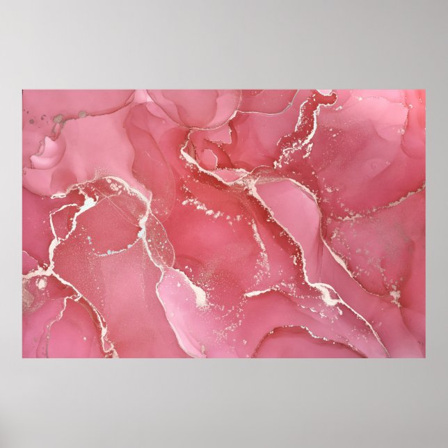 Póster Alcohol ink colors translucent. Abstract multicolo (Frente)