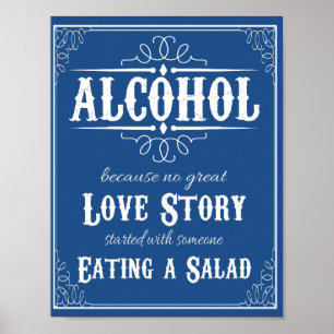 Póster Alcohol porque ninguna historia comenzó con la ens