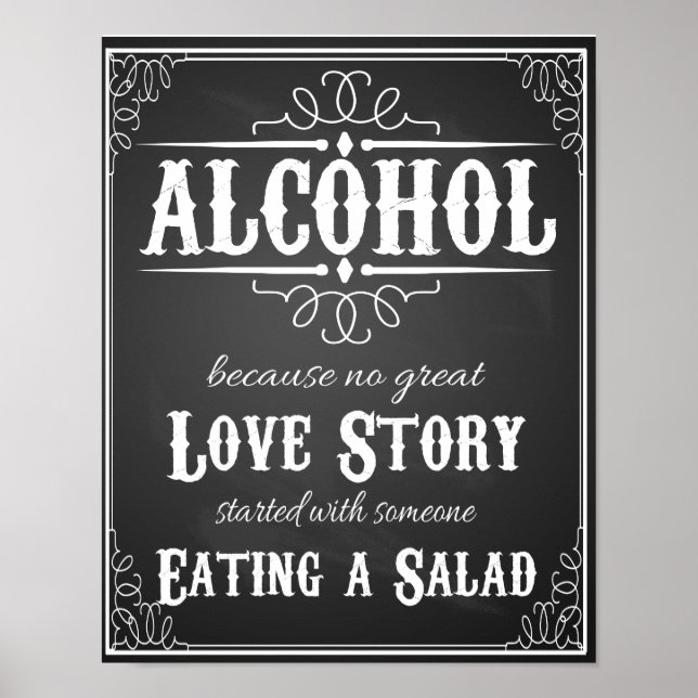 Póster Alcohol porque no se imprime ninguna gran historia (Frente)