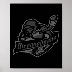 Póster Alcohooligans Edición Apagón Hockey sobre Hielo To