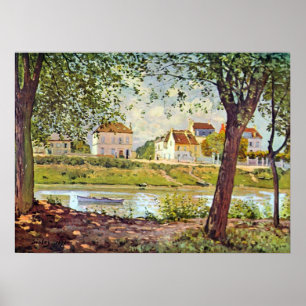 Póster Aldea a orillas del Sena por Alfred Sisley