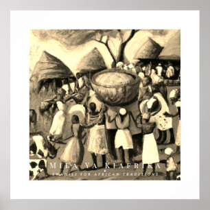 Póster Aldea africana