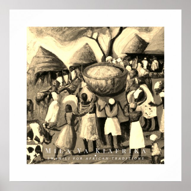 Póster Aldea africana (Frente)