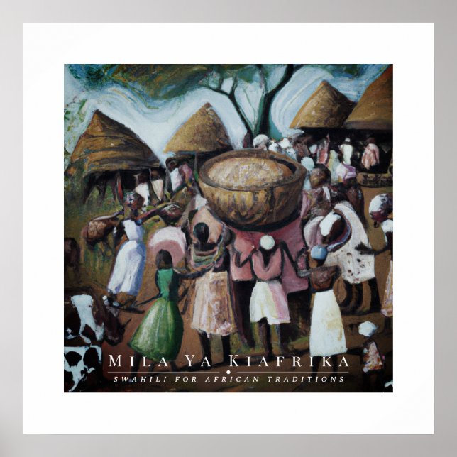 Póster Aldea africana (Frente)