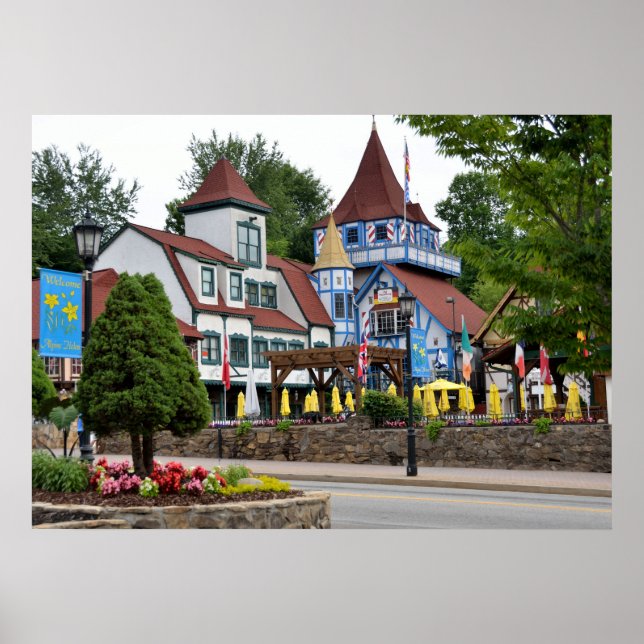 Póster Aldea alpina (Frente)