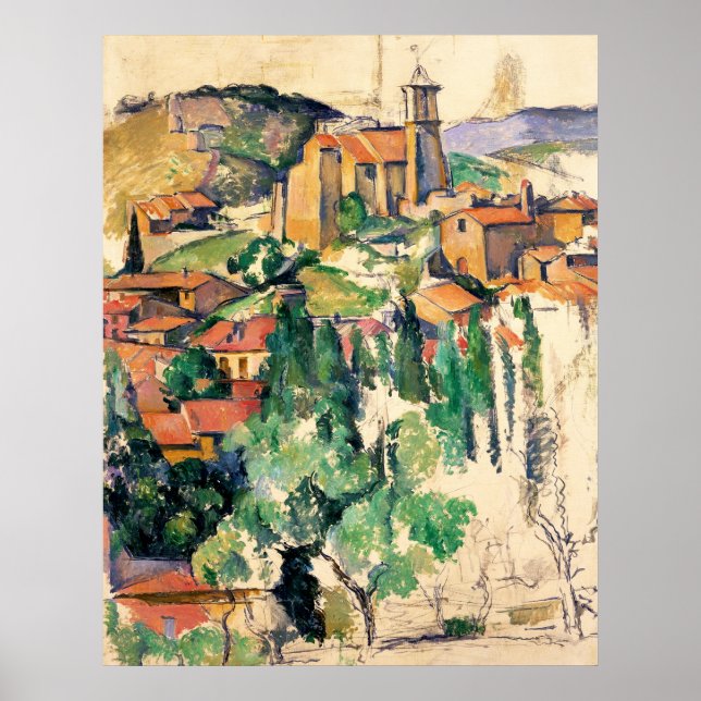 Póster Aldea de Gardanne, Paul Cézanne (Frente)
