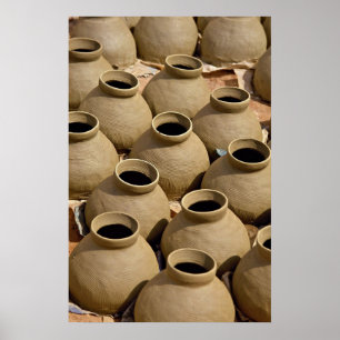 Póster Aldea de la cerámica, región de Ashanti, Ghana