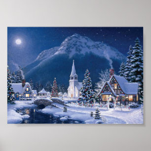 Póster Aldea de navidades por Richard Burns