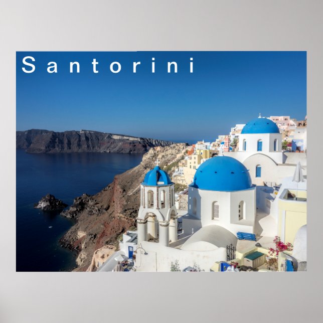 Póster Aldea de Oia en Santorini (Frente)