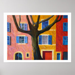 Póster aldea de Provence