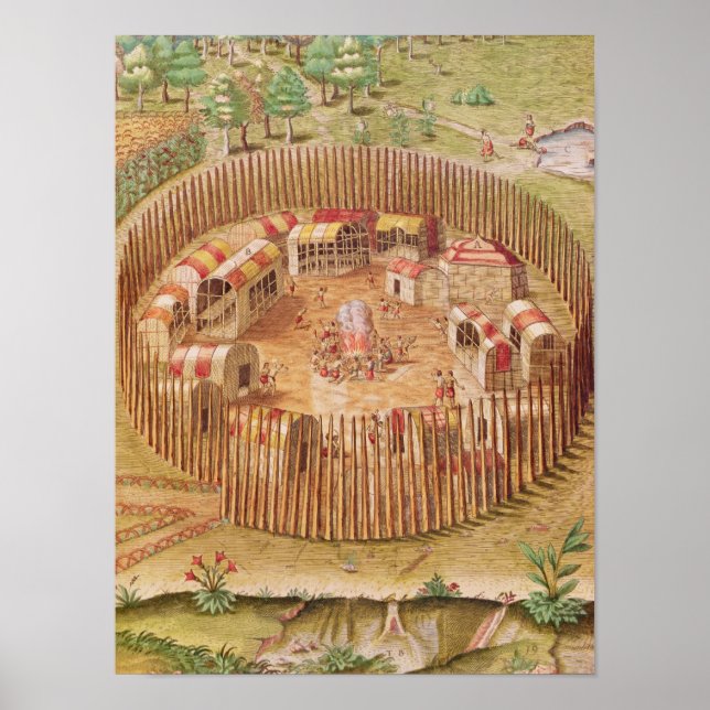 Póster Aldea india fortificada, de 'Brevis (Frente)