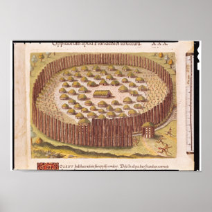 Póster Aldea india fortificada, de 'Brevis 2