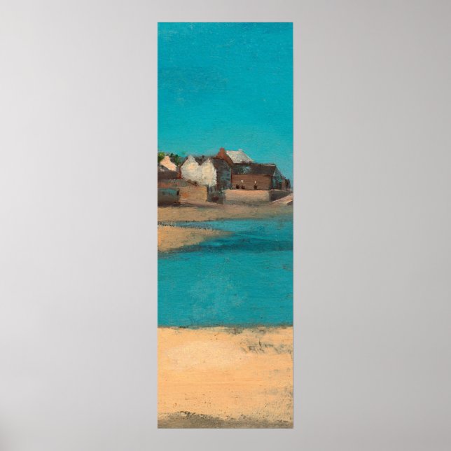 Póster Aldea junto al mar en Bretaña, por Odilon Redon (Frente)