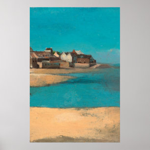 Póster Aldea junto al mar en Bretaña, por Odilon Redon
