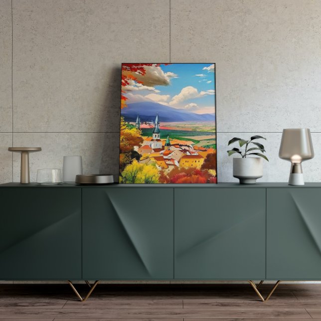 Póster Aldea medieval con pintura natural (Subido por el creador)