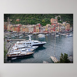 Póster Aldea portuaria italiana - Portofino