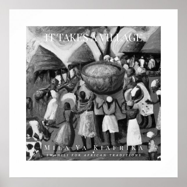 Póster Aldea tribal africana (Frente)