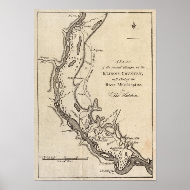 Póster Aldeas del País de Illinois (Frente)