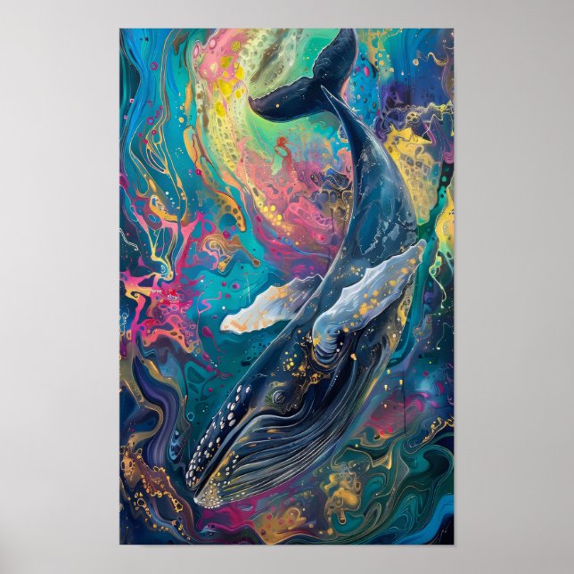 Póster Ale abstracto en Poster artístico de vibraciones f (Frente)