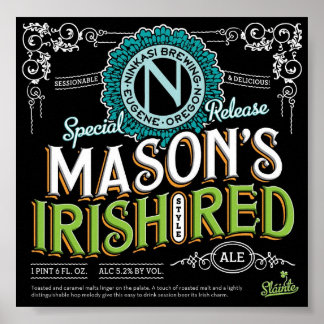 Póster Ale Rojo Irlandés