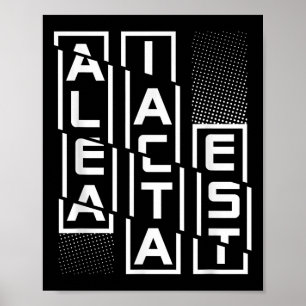 Póster Alea Iacta Est Latin Phrase Language Motivation Sa