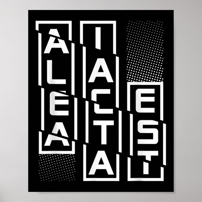 Póster Alea Iacta Est Latin Phrase Language Motivation Sa (Frente)