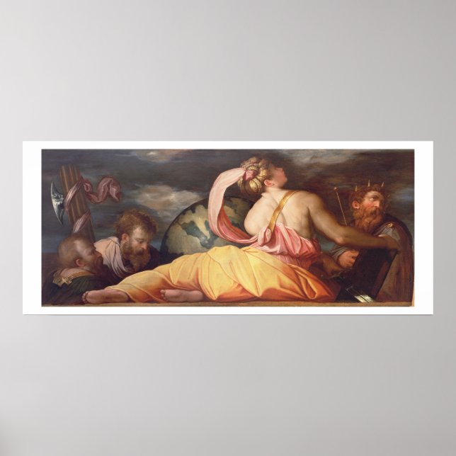 Póster Alegoría de geografía (Frente)