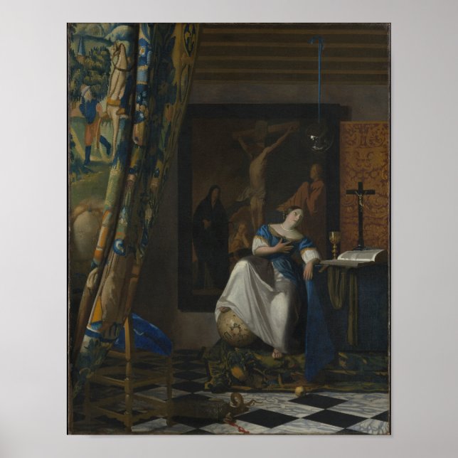 Póster Alegoría de la fe católica — Vermeer (Frente)