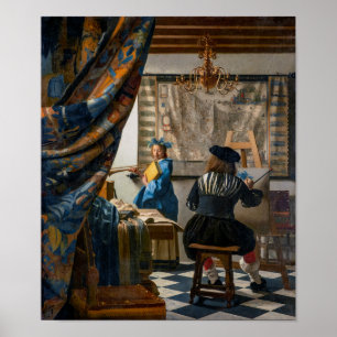 Póster Alegoría de la pintura   Johannes Vermeer  