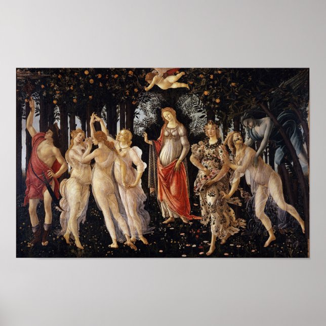 Póster Alegoría de la Primavera de Botticelli Imprimir (Frente)