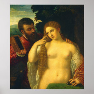Póster Alegoría del amor - Poster Bella Artes de Tiziano