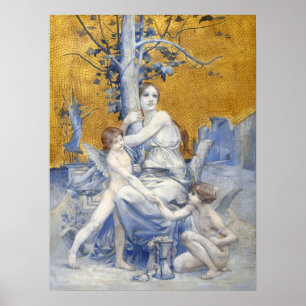Póster Alegoría del tiempo (1896)