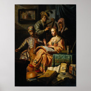 Póster Alegoría musical