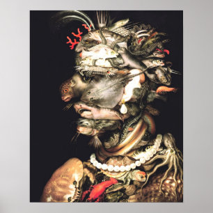 Póster Alegoría Vintage del Agua por Giuseppe Arcimboldo