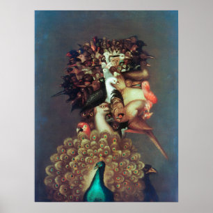 Póster Alegoría vintage del aire de Giuseppe Arcimboldo