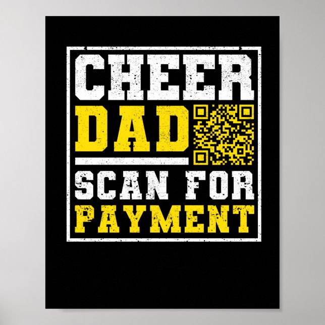 Póster Alegre Día de Papá Padre Cheer Dad Scan (Frente)