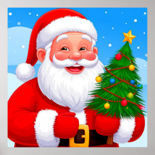 Póster Alegre Papá Noel
