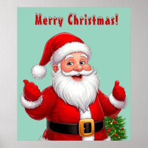 Póster Alegre Papá Noel
